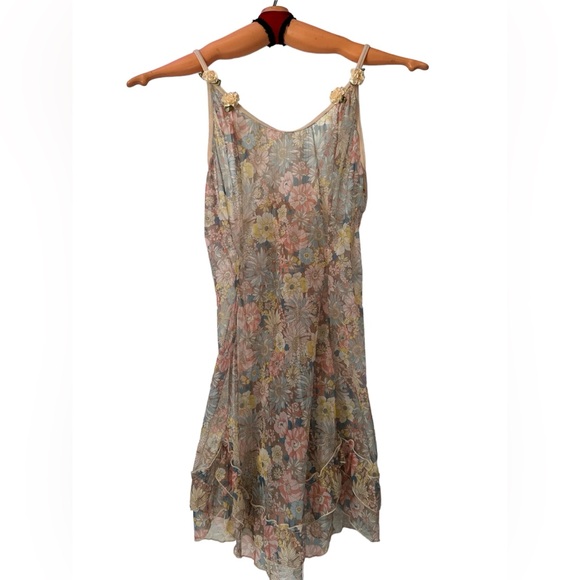 Vintage Inspired 70s Floral Babydoll Nightgown Dress - Picture 6 of 7